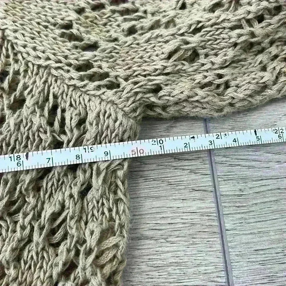 Eddie Bauer Tan Knit See-Through Sweater Size M - Picture 6 of 7